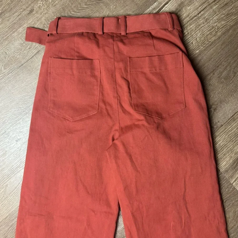 NICHOLAS Wide Leg Belted Trouser Pants - Size 2 - Excellent - Picture 6 of 10